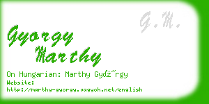 gyorgy marthy business card